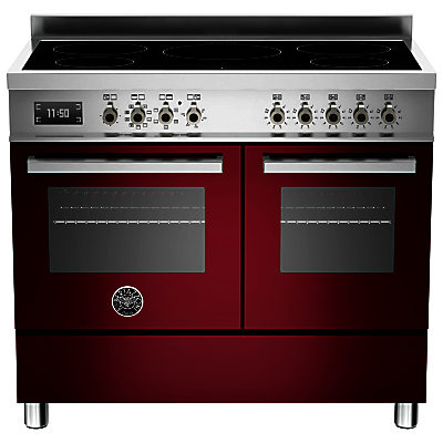 Bertazzoni Professional Series 100cm Electric Induction Range Cooker Burgundy